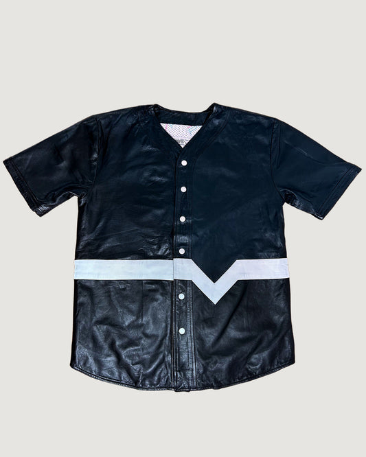 Leather Court Jersey (Blk/Wht - Tan/Red)
