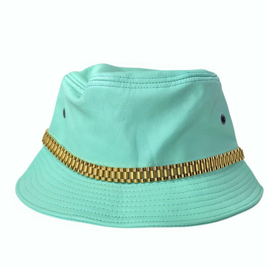 The Sun Green PRSVR Leather Bucket Hat
