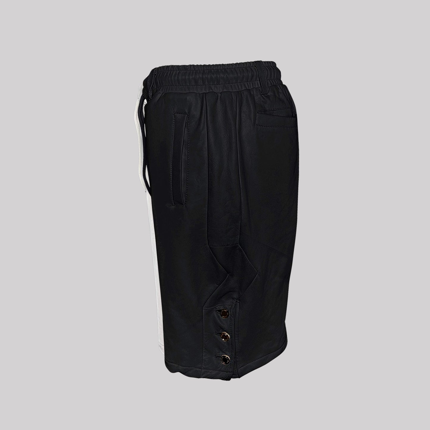 Leather Court Shorts (Black)