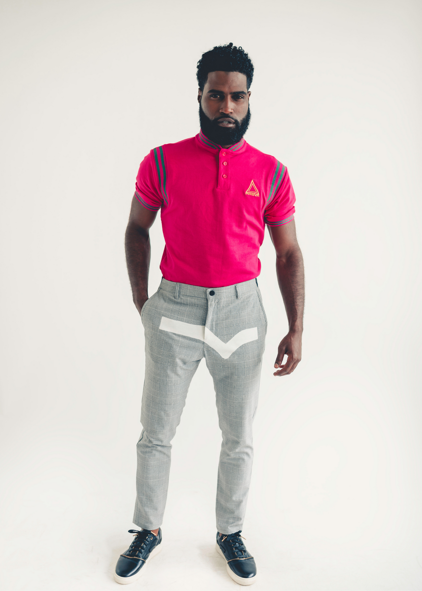 The Designer Polo (pink/green/gold)