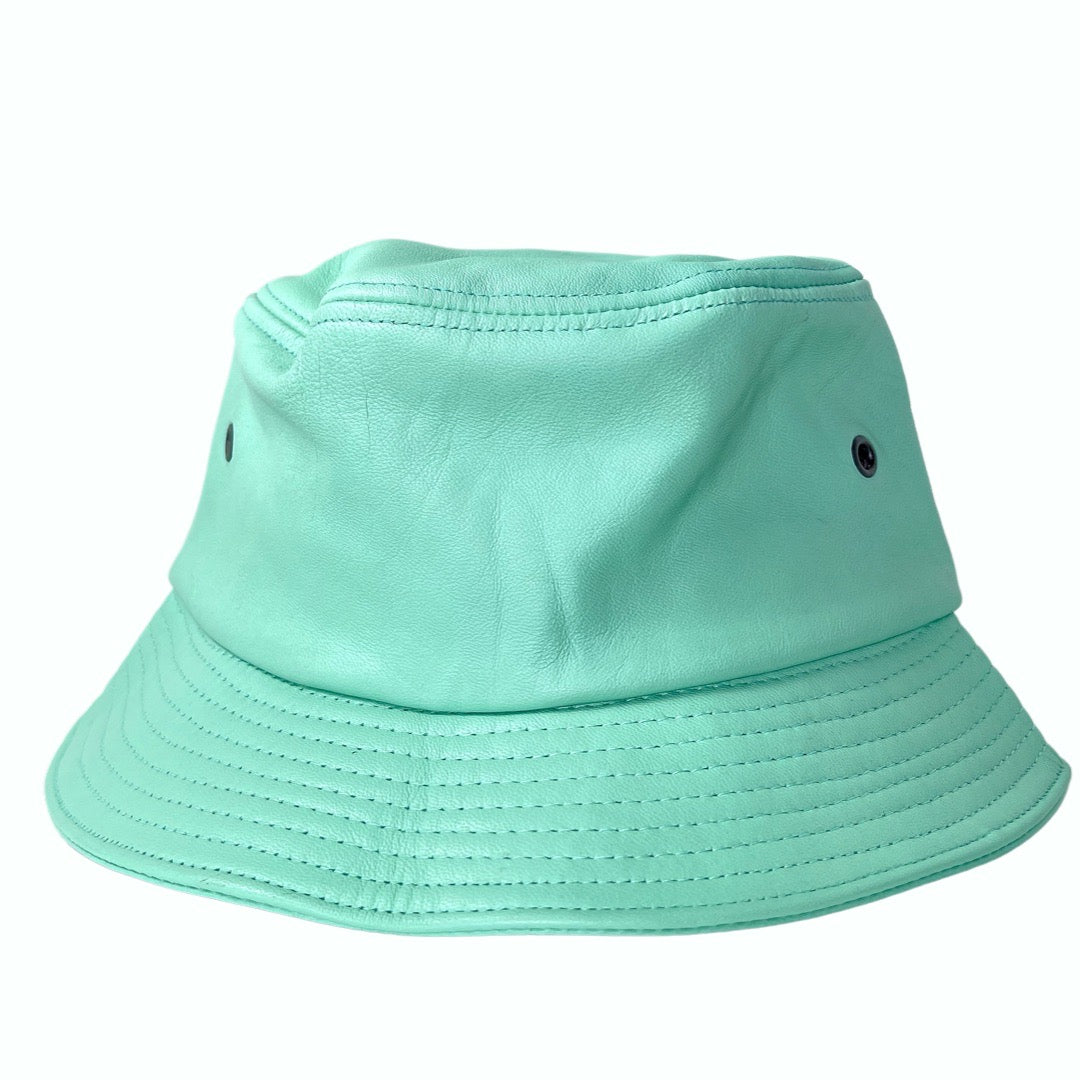 The Pink Leather Bucket Hat