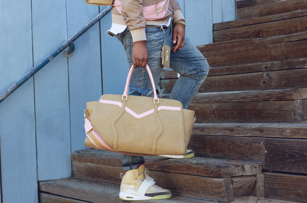 The Valley Duffle (Linen/Pink)