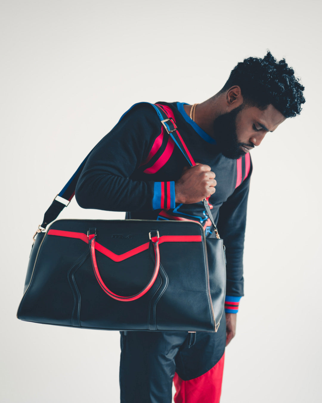 The Valley Duffle (Red/Black/Blue)